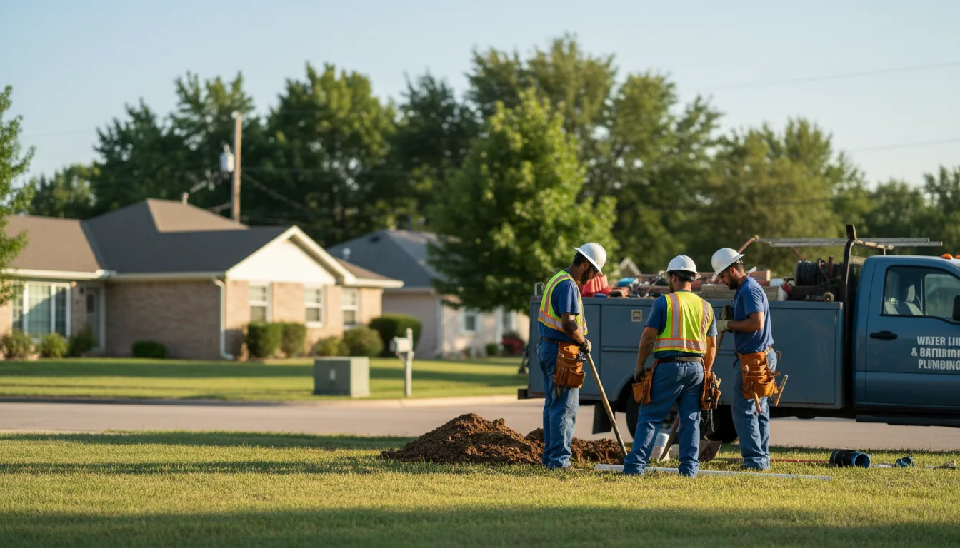 Residential water line and bathroom plumbing service in Saint Ann, MO